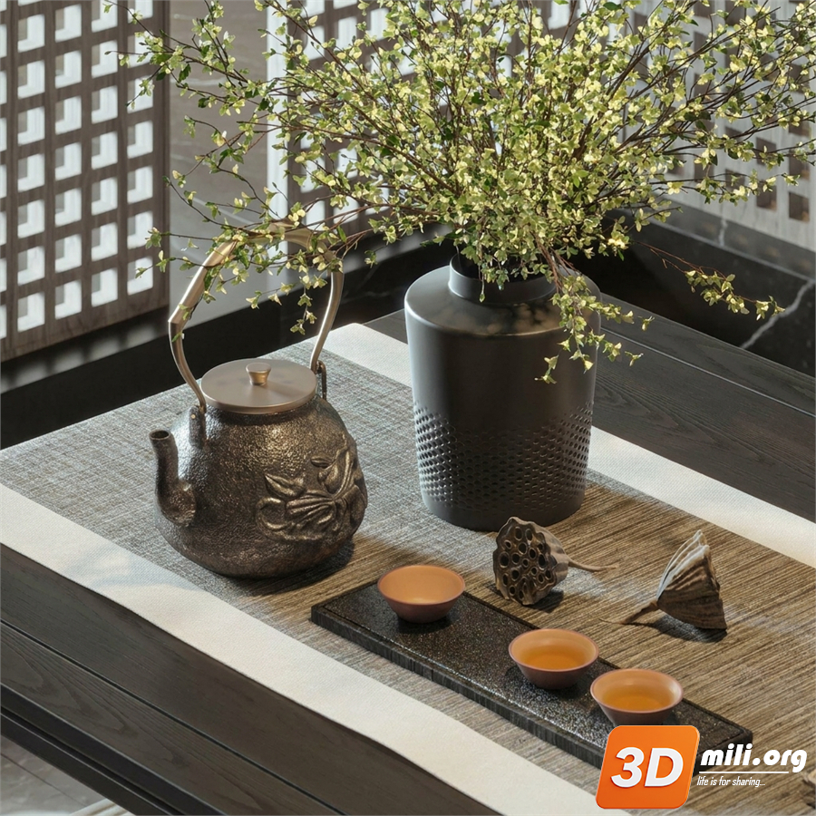 Tea Set 3D Model
